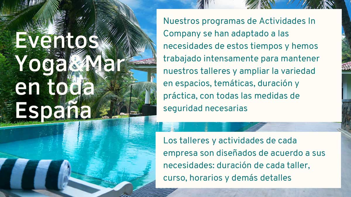 Eventos saludables en toda España · Yoga & Mar | Yoga para Empresas