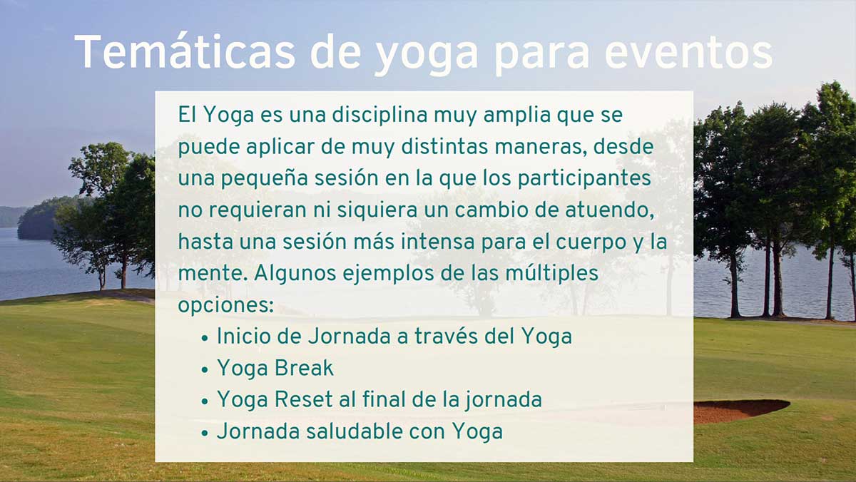 Temáticas de yoga para eventos · Yoga & Mar | Yoga para Empresas